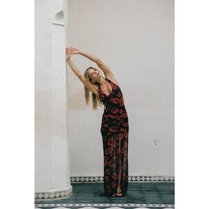 Indah JLO Gown in Red Roses